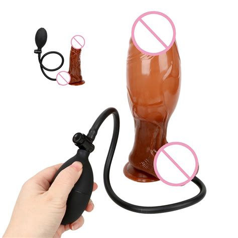 Inflatable Big Dildos For Women Vaginal Expander Anal Plug Men Butt