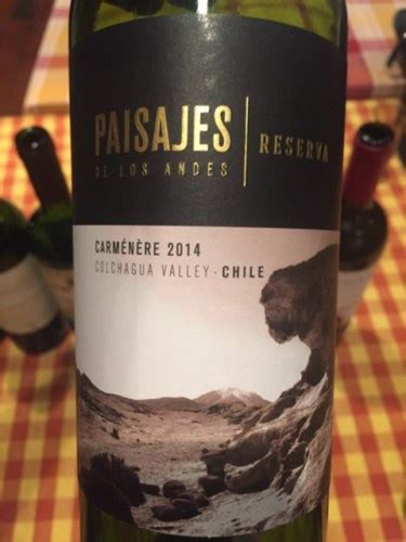 Paisajes de Los Andes Reserva Carménère Vivino US