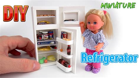 DIY Realistic Miniature Refrigerator DollHouse No Polymer Clay