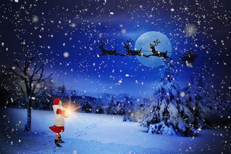 Free photo: Christmas Eve, Santa Over Moon - Free Image on Pixabay ...