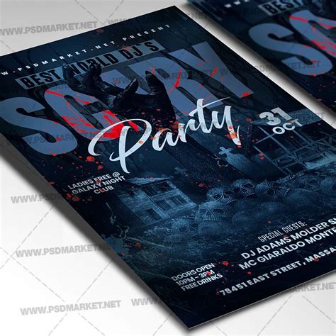 Scary Party PSD Template Flyer | PSDmarket