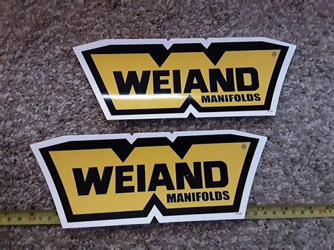 Lot Of 2 Vintage Weiand Intake Manifold Racing Decals Stickers Nascar