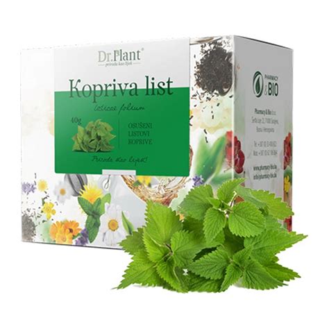 Dr Plant čaj kopriva list Urticae folium 40g Zenta Farm