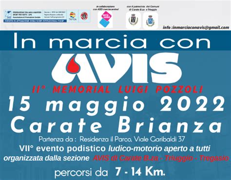 In Marcia Con Avis Maggio Comune Di Carate Brianza