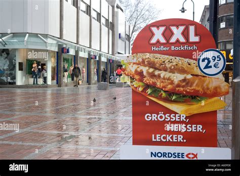 Fast food sign in a Leverkusen shopping centre Germany Stock Photo - Alamy