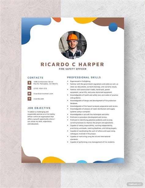 Fire Safety Officer Resume In Pages Word Download