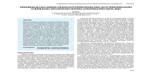 Pengendalian Limbah Budidaya Perikanan Melalui Pdf Document