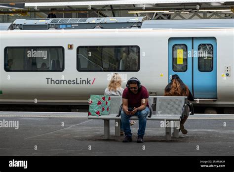 SUTTON, LONDON- AUGUST 29, 2023: Sutton Train station and Thames Link ...