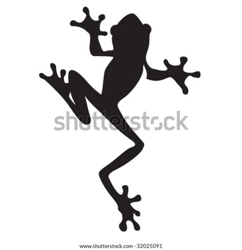 Vector Frog Silhouette On White Background Stock Vector (Royalty Free) 32025091 | Shutterstock