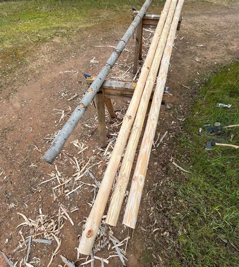 Shucking Posts. I seek local wood: there’s a 2 person family Cedar yard