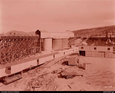 Climax Mill And Muck Train On Elevated Trestle