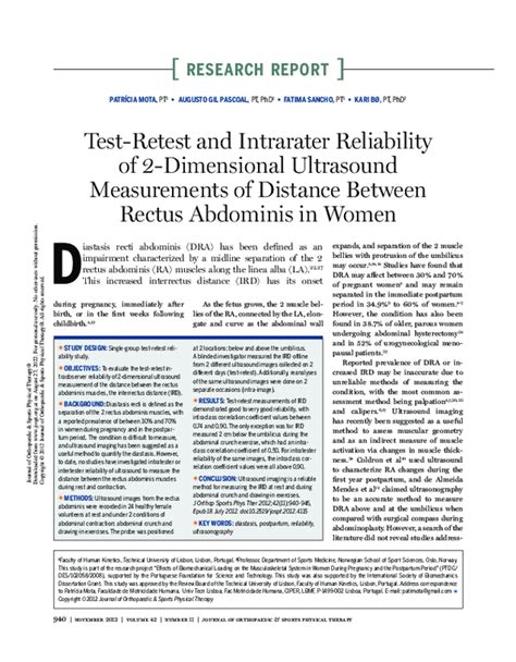 Pdf Test Retest And Intrarater Reliability Of 2 Dimensional