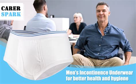 Carer Incontinence Briefs For Men Reusable Washable Cotton Incontinence