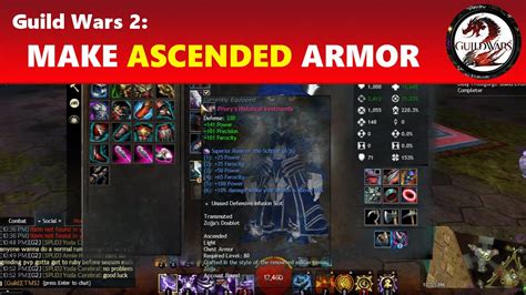 Guild Wars Making Ascended Gear Armor Youtube