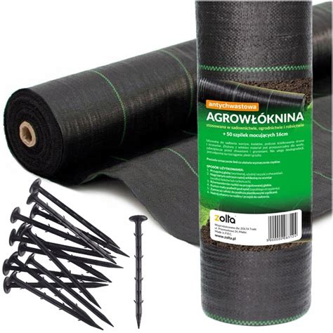 AGROWŁÓKNINA agrotkanina 0 8m x 100m 70g szpilki 12940036383