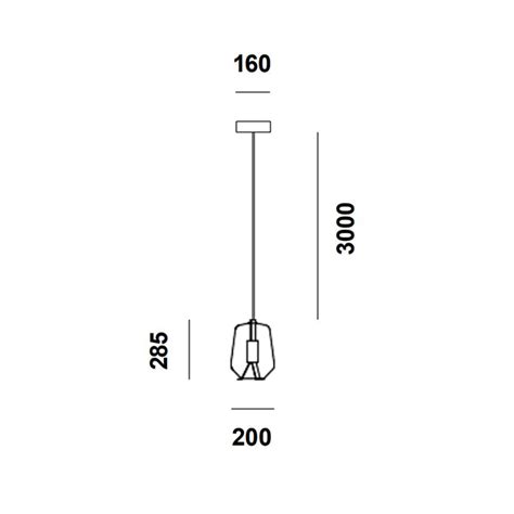 Silver Metalized Transmirror Luisa S1 Suspension Lamp With Heritage