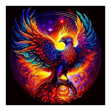 Glorious Phoenix Full Round Diamond Painting Cm Phoenix Artwork