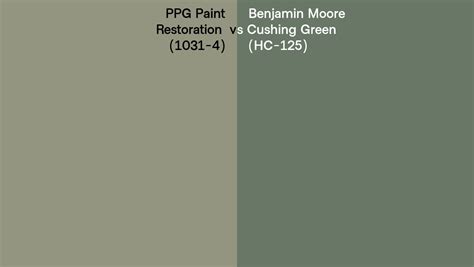 Ppg Paint Restoration Vs Benjamin Moore Cushing Green Hc