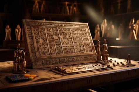 Premium AI Image | Ancient Egyptian Hieroglyphs and Artifacts Generative AI