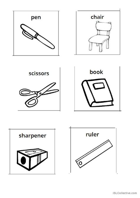 Classroom Objects English Esl Worksheets Pdf And Doc