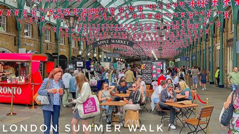 England London City Summer Street Walking Tour 2023 4K HDR Virtual