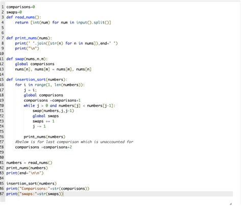 Solved Lab Insertion Sort The Script Has Four Steps Chegg