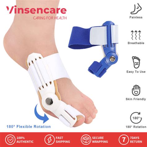 Vinsencare 1pc Day Night Bunion Splint Big Toe Corrector Hallux Valgus