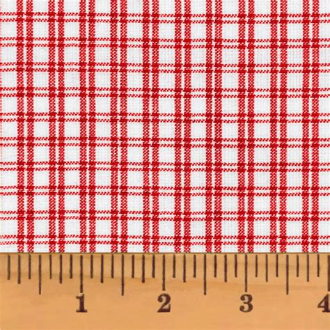 Perfect Red 3 Plaid Homespun Cotton Fat Quarter Jubilee Fabric