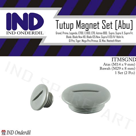 Jual Baut Tutup Blok Magnet Besar Kecil Abu Silver Set Supra Fit New