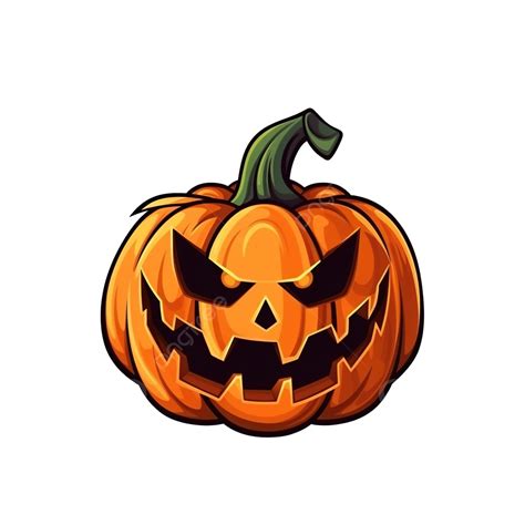 Scary Jack O Lantern Character Halloween Concept Simple Premium