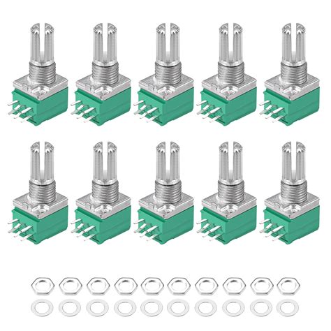 Uxcell K Ohm Variable Resistors Double Rotary Carbon Film Taper