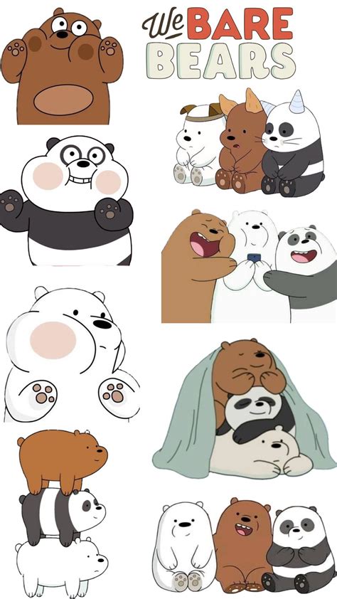 We Bare Bears Di Kartun Boneka Seni Stiker