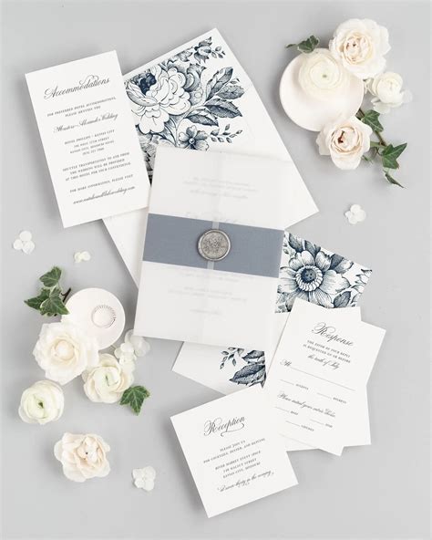 Three Ways To Style Your Navy Wedding Invitations Shine Wedding