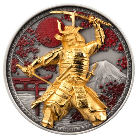 Samuraj Samurai Oz Dollars Srebrna Moneta Samoa Magikos Coins