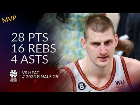 Nikola Jokic 28 Pts 16 Rebs 4 Asts Vs Heat 2023 Finals G5 YouTube