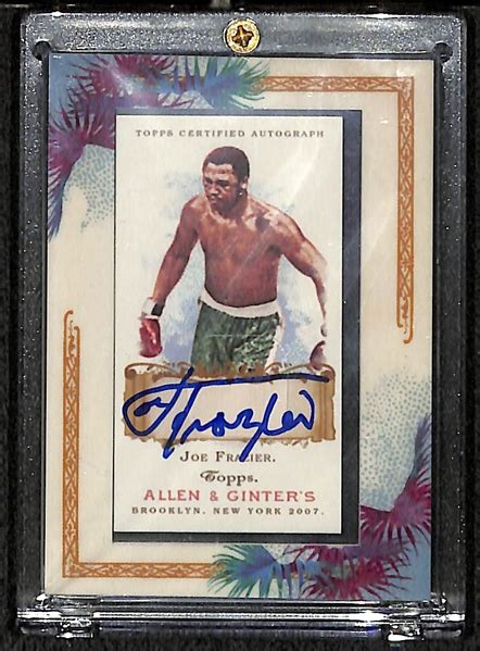 Lot Detail Topps Allen Ginter Joe Frazier Autograph Card