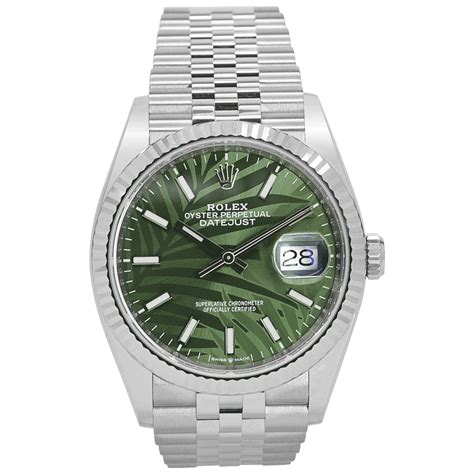 Rolex Oyster Perpetual Datejust Mm Palm Dial Jubilee Luxe