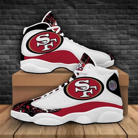 NFL San Francisco 49ers Air Jordan 13 Shoes - Custom JD13 Sneakers ...