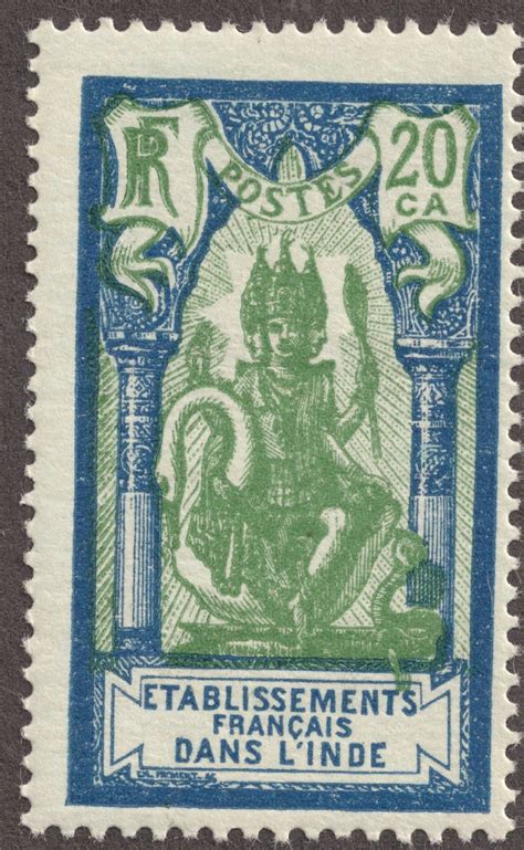 Big Blue 1840 1940 French India French India Old Stamps India