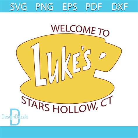 Lukes Diner Vintage Welcome To Lukes Stars Hollow Svg File Inspire Uplift