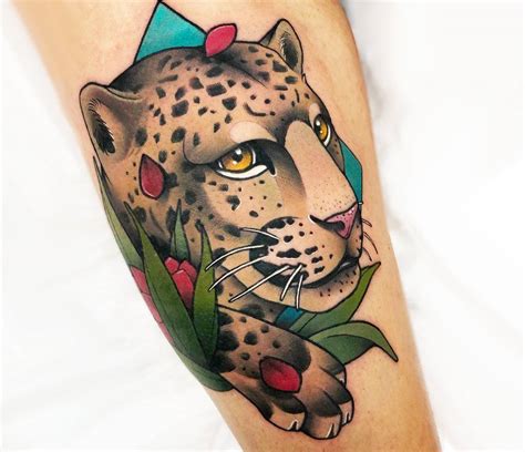 Leopard head tattoo by Yeray Perez | Photo 26578