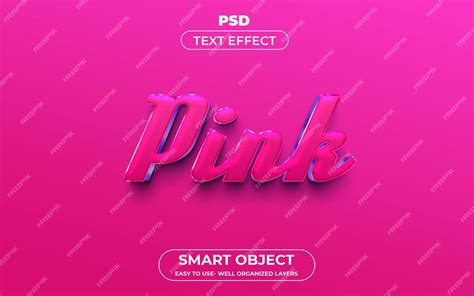 Premium Psd Pink 3d Editable Text Effect Style