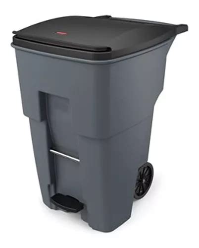 Rubbermaid Bote Para Basura Con Pedal 360 Lt Ruedas Y Tapa Color Gris