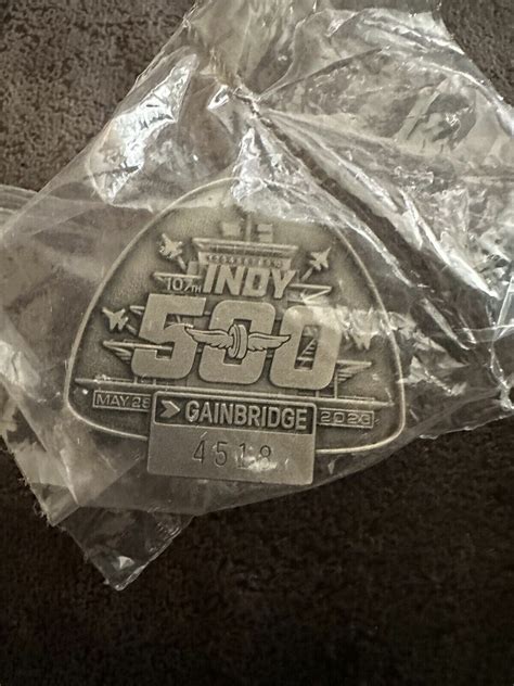 Indianapolis Motor Speedway Indy 500 Souvenir 2023 Silver Badge Credential Opens In A New Window