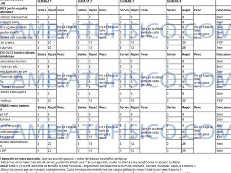 Tabla De Gimnasio Para Aumentar Masa Muscular La Mejor Rutina