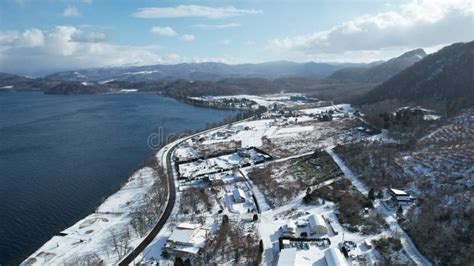 Lake Toya during Winter Season Stock Image - Image of shinzan, nature ...