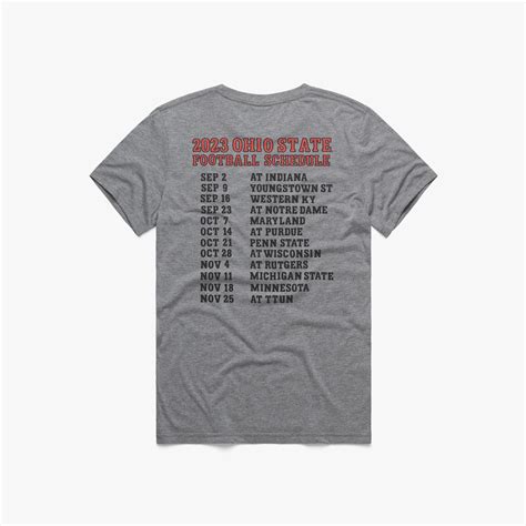 Ohio State Buckeyes Football Schedule 2023 | Retro OSU Football T-Shirt ...