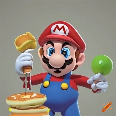 Super Mario Cooking Pancakes On Craiyon