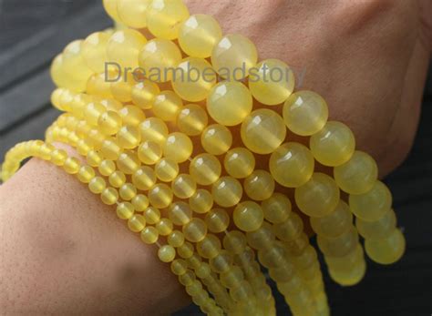 Yellow Agate Beads For Handmade Jewelry Craft Making Etsy