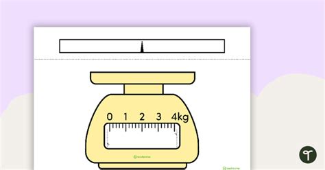 Weighing Scales Templates Teach Starter